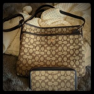 Coach Crossbody Purse & Wallet Bundle